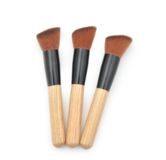 Single Ash One Pear Wood Oblique Head Blush Brush Loose Powder Brush Foundation Makeup Brush