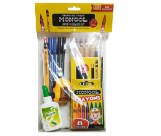 Mongol Back to School Kit with Toy Sharpener