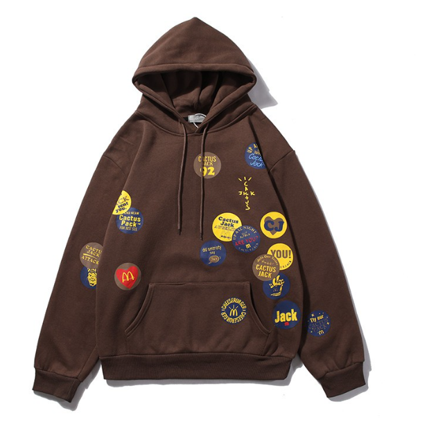 Coffee Cactus Jack Hoodie Men Women Autumn Fleece Streetwear Hip Hop Hoodies Man