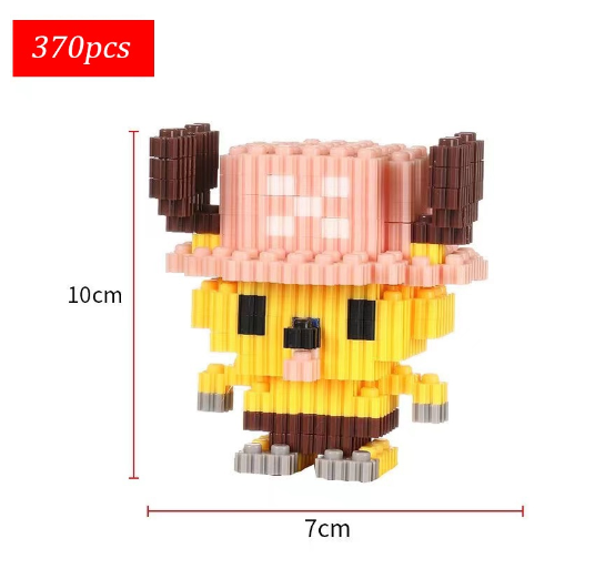 Lboyu One Piece Luffy Toys Cute Block Mini Character Building Block Children's Education Game 12