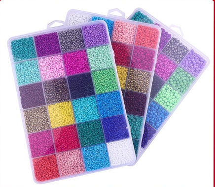 [24 Color] 3mm Beads Glass Seed Bead Box Set For DIY Bracelet Bracelet Jewelry Making