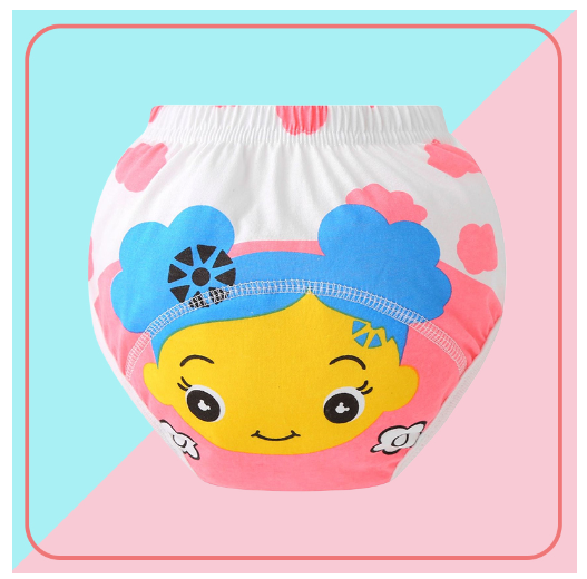 BBking 0-3T Children's Training Pant Cotton Antibacterial Breathable Washable Baby Diaper Pants TP6