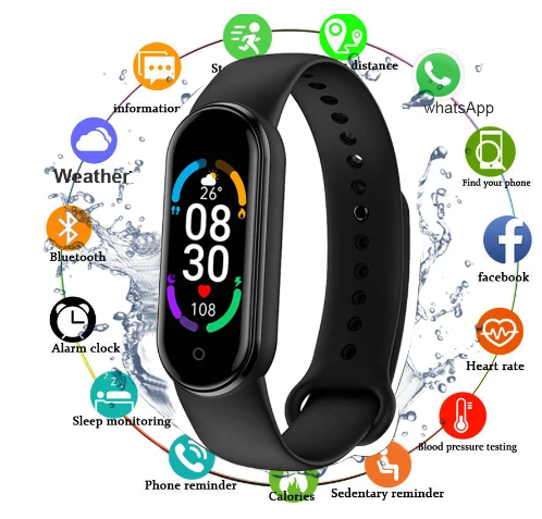 M6 Smart Watch Men Women Fitness Bracelet Tracker Heart Rate Monitor Waterproof Sport Smartwatch For Xiaomi IPhone Android ios