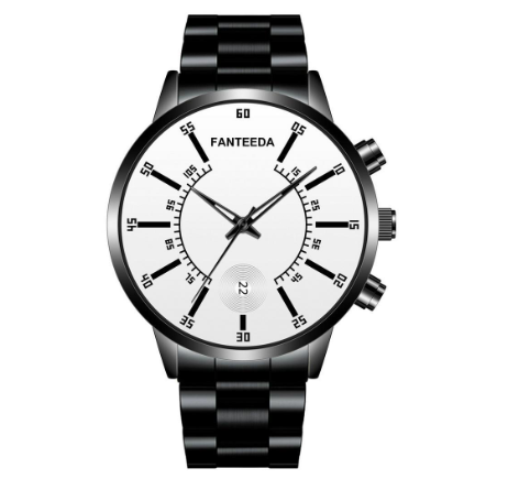 2020 new color scale calendar quartz watch alloy steel band men's watch fashion fashion business large plate Watch M10