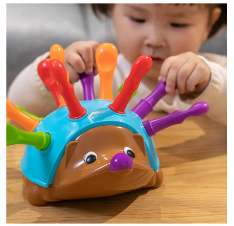 Spike Fine Motor Educational Hedgehog Game Montessori Sensory Learning Colors Numbers Sorter Toy
