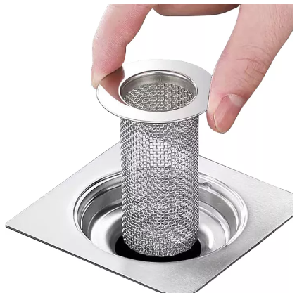 Bathroom Sink Drain Strainer Stainless Steel Floor Drain Filter Mesh Basket Filter Hair Trap Anti-Clog Slag Strainer