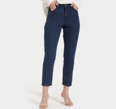ForMe Slim Mom Jeans for Women Blue