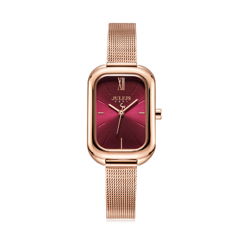 JULIUS Mesh Strap Small Square Fashion Simple Women's Watch JA-1281 1