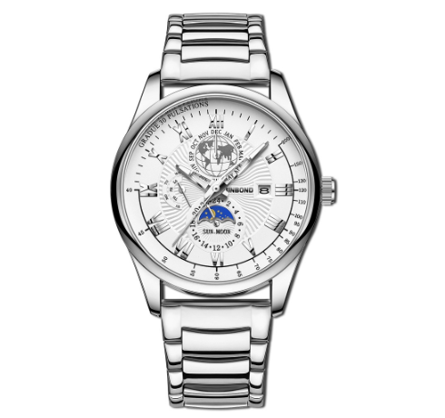 Binbond Original Luxury Watch Fashion Waterproof Luminous Men's Watch Student Trendy Stainless Steel Wrist Watch M5
