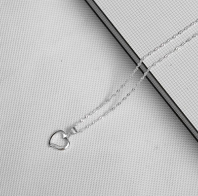 SILVER T015 Italy 92.5 Silver Exclusive Design Heart Pendant Necklace
