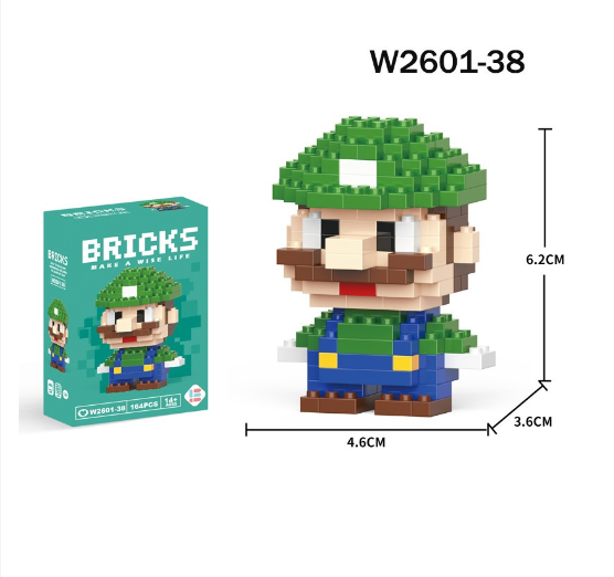 Mini Building Block Assembled Small Particles Bricks Toys For Kid Birthday Gift Cute Cartoon Blocks M17
