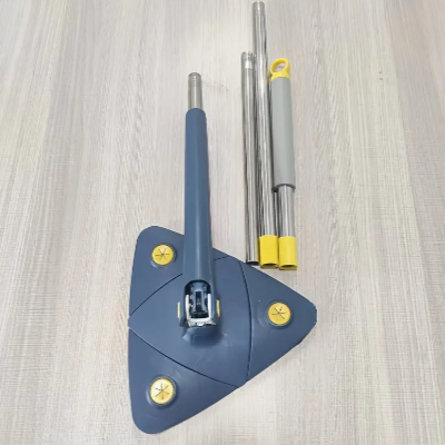 360 °Rotating Cleaning Rotary Mop, Detachable Long Handle Triangular Mop, Professional Window Scraping Mop, Suitable For Floor/Ceiling/Corner/Glass For Housekeeping Services