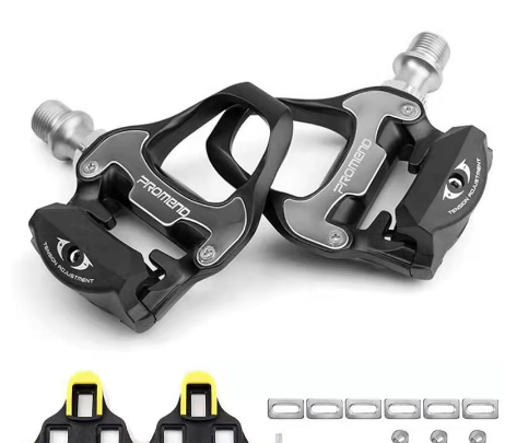 Bicycle Self-lock Pedals With Shimano SPD-SL or Look KEO Cleat 2 Sealed Bearing Steel Axle Pedals