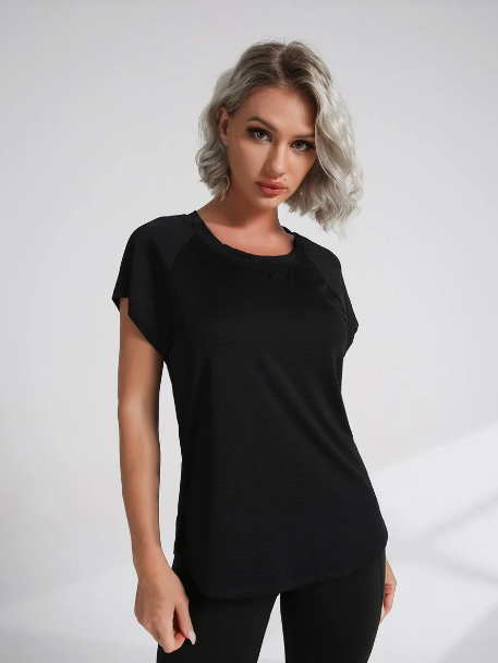 Yoga Basic High Stretch Breathable Cut Out Back Sports Tee