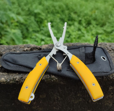 Split Ring Fishing Plier Line Cutter with Knife