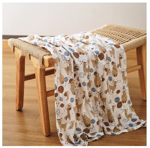 Happyflute Muslin Blanket 70 Bamboo Plus 30 Cotton Baby Swaddle Soft Newborn Bath Towel Baby Wrap Sleepsack Stroller Cover 120x110CM S13