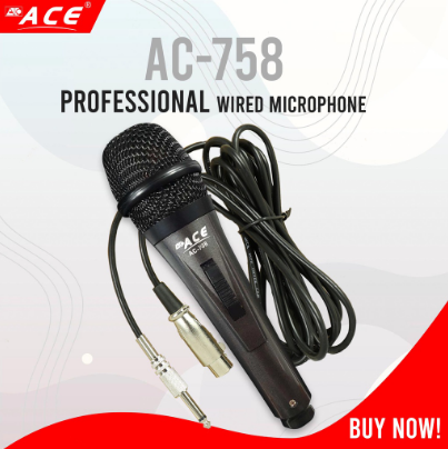 Ace AC-758 Professional Dynamic Vocal Audio Wired Microphone