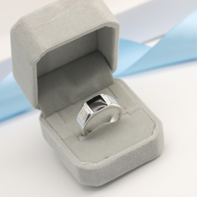 SILVER M085 Italy 92.5 Silver Men's Ring