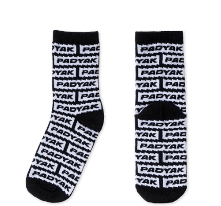 TEAM MANILA PADYAK SOCKS COMBI BLACK/WHITE