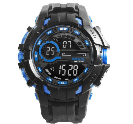 SMAEL 1610 Men LED Digital Clock Wristwatches Electronic Big Dial Men's 50M Waterproof Outdoor Sports Watch M5