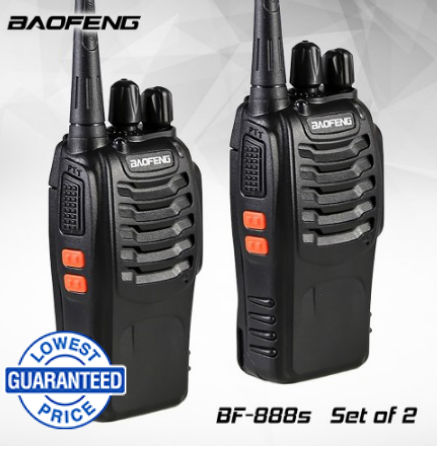 Baofeng BF 888S 5W 16CHs Interphone Two Way Radio Walkie Talkie Set of 2 UHF Original Set Of 2