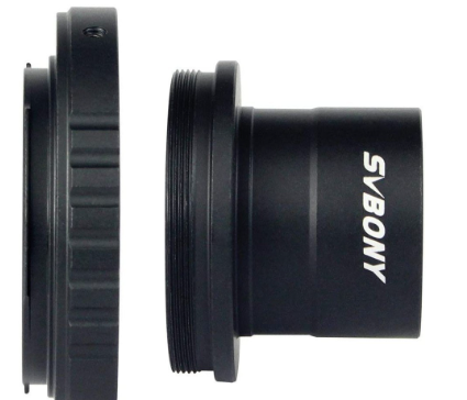 T Adapter 1.25 Inches And T2 Ring Compatible For Any Standard Nikon Lens Telescope Microscope Metal