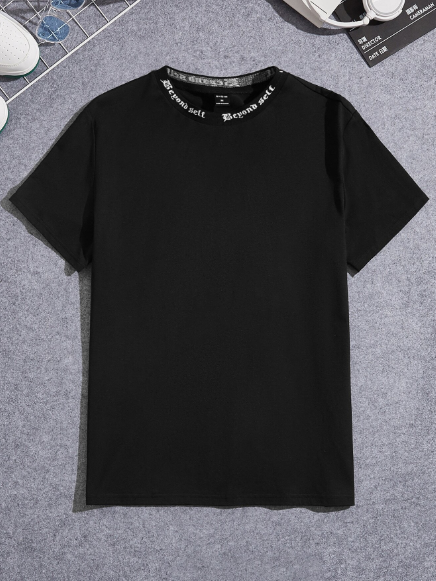 Manfinity Hypemode Men T-Shirts Fit Crew Neck Short Sleeve Slogan Tee Casual Urban Summer