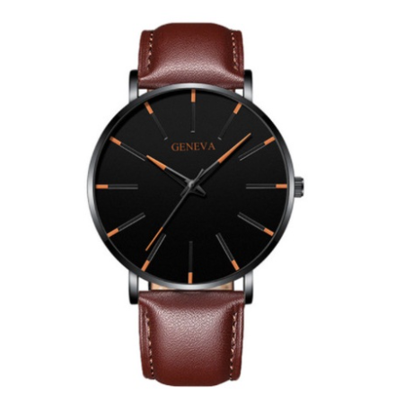 Explosive mesh belt classic dented color scale color pointer watch business men's watch simple alloy belt quartz watch M11
