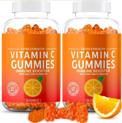 Mimi Vitamin C Gummies Improve Immunity Collagen Anti-aging Healthy Food (60 Capsules per Bottle)