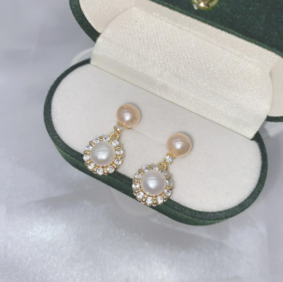 Fashion natural freshwater pearl earrings