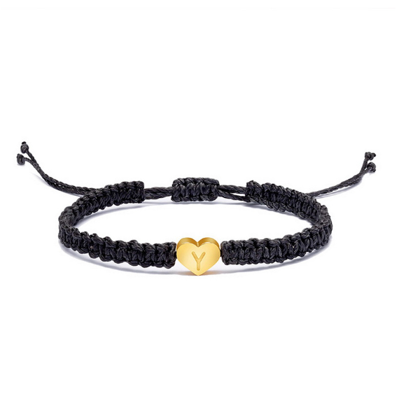Rinhoo Gold 26 Letter Bracelet English First Mother Friendly Friendship Bracelet Couple Woven Bracelet Bracelet Y