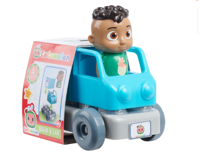 Cocomelon Build-A-Vehicle Cody In Blue Mail Truck Building Blocks