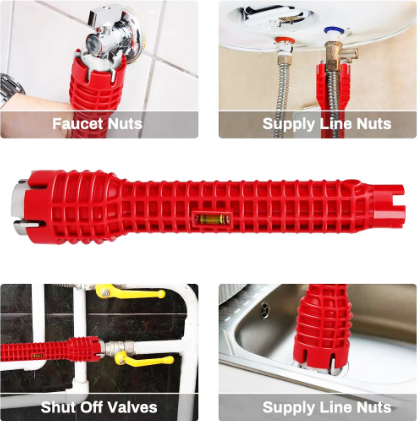 New 8 In 1 Multi Key Flume Magic Wrench Sink Plumbing Tools Magic Wrench Multi-purpose Wrench English Key Plumbing Wrench Tool