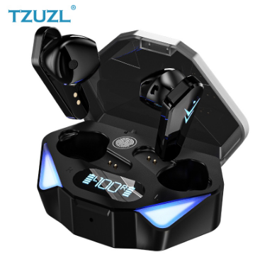 TZUZL TWS Gaming Earbuds Low Latency TWS Bluetooth Earphone with Mic Game LED Light Bluetooth Headphones Wireless Headset