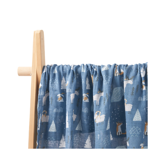 Happy Flute Baby Muslin Swaddle Cotton Soft Baby Blanket For Newborn Baby Wrap Sleepsack Bath Towel 120x110CM c31