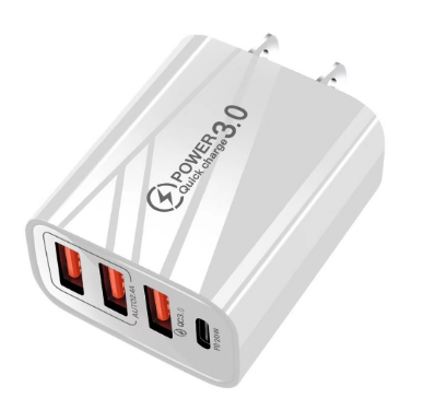 Meet PD20W 3USB+PD Fast Charger Adapter Universal USB Qualcomm3.0 Port /PD Type-C Port