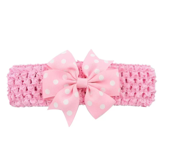 Baby Girl Cute Bow Hairband Baby Hair Accessories Girl Hair Accessories Girl Polka Dot Bow Hair Rope HA15