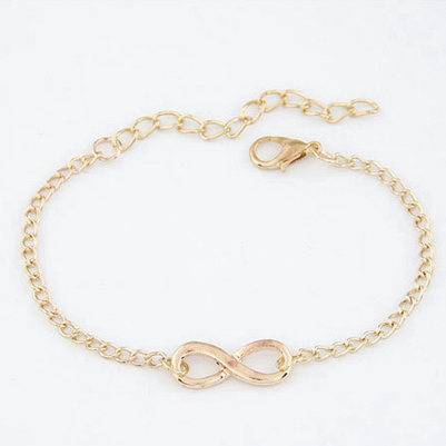 Simple Metal 8 Infinity Charm Bracelets for Women