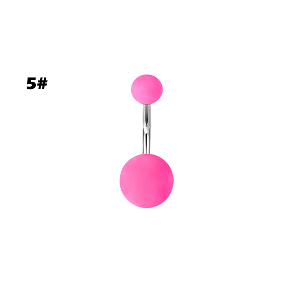 Stainless Steel Heart Piercing Jewellery Zirconia Butterfly Belly Button Ring Belly Button Clasp Pink 5
