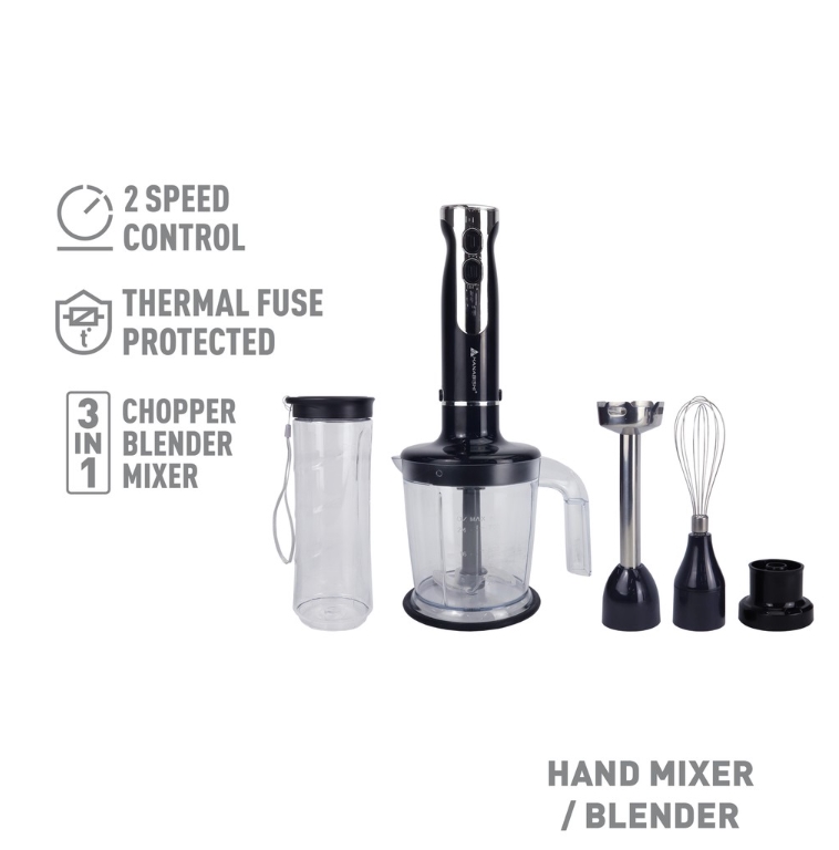 Hanabishi Hand Mixer/ Blender HHANDBL10-3in1 | Best Seller Chopper Blender and Mixer