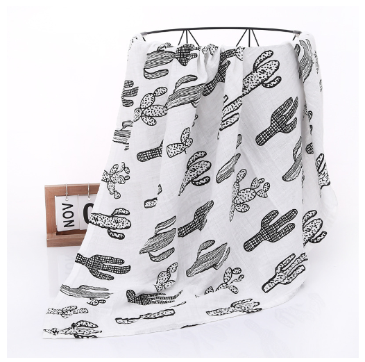Cotton Baby Swaddle Blanket Play Mat Stroller Nursing Cover B7