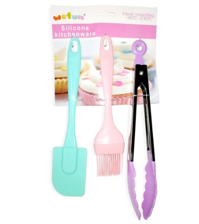 3in1 Kitchen and Baking Tools Spatula Brush and Tongs