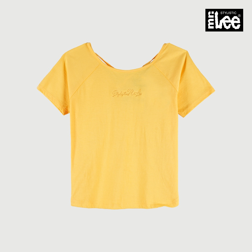 Stylistic Mr. Lee Ladies Basic Tees Basic Top For women Round Neck Top Relaxed Fit 111388 (Yellow)
