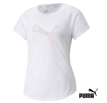 PUMA Logo Short Sleeve Women Running Tee