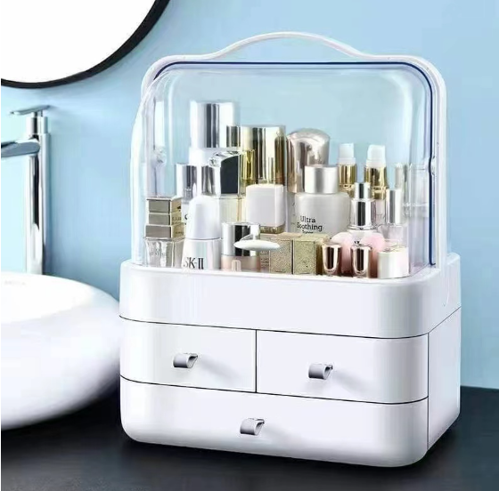 Cosmetic Beauty Storage Box 3 Layer Display Large Capacity Waterproof and Dustproof