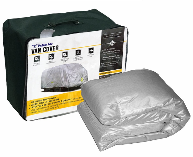 Deflector Water Resistant Car Van Cover DCC30201-VAN1 XL (Metallic Shiny Silver)