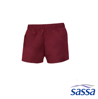 Sassa Maroon Low Waist Shorts for Gym Sports Wear Athleisure Women Activewear
