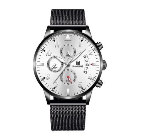 Mens Business Watches with Date Calendar Stainless Steel Watch M07