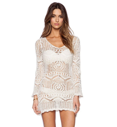 Swimwear For Women Fashion Summer Sexy Lace Crochet Swimwear Cover Up For Casual