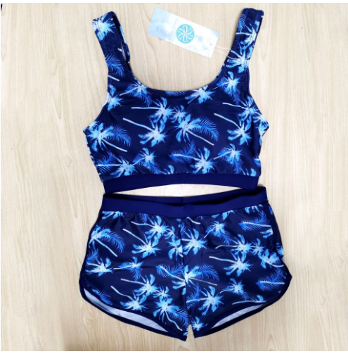 Korean Two Piece Swimsuit Women Bikini Padded Two Piece Swimwear Beachwear Swim Suit